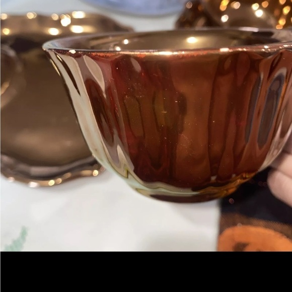 Vtg Italian PV Peasant Village Bronze Ceramic Plate w/ Matching Mug set … - Picture 10 of 10